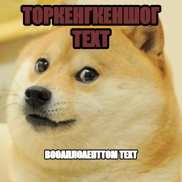 Doge meme — TOPкенгкеншог TEXT BOоаплоаепTTOM TEXT