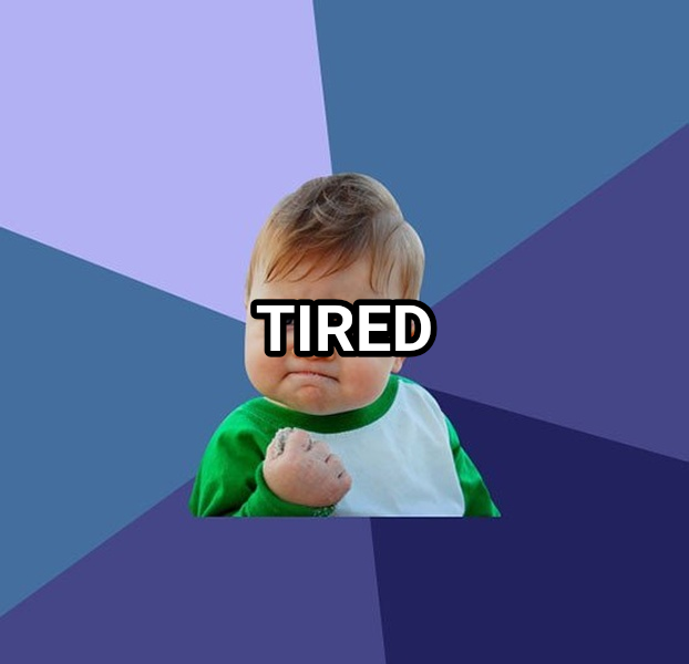 Success Kid meme — Tired