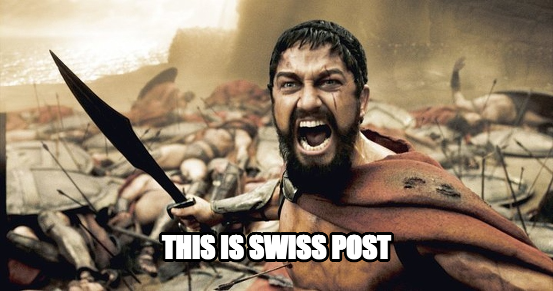 This is Sparta! meme — This is Swiss Post