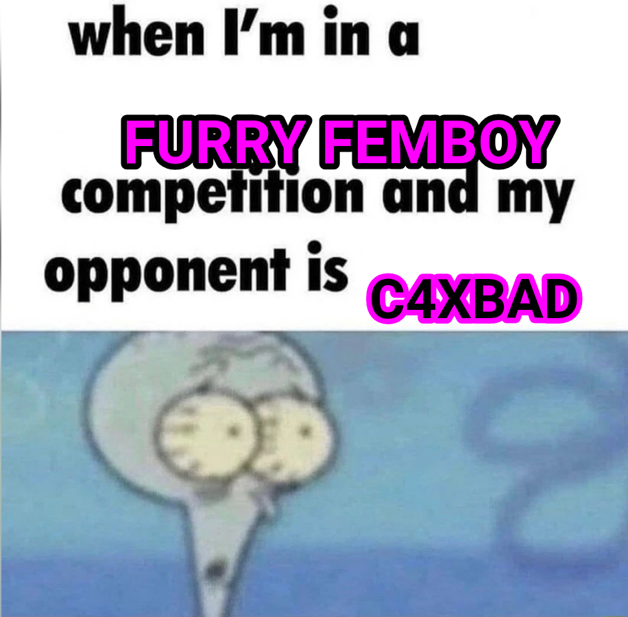 whe i'm in a competition and my opponent is meme — Furry femboy C4xbad