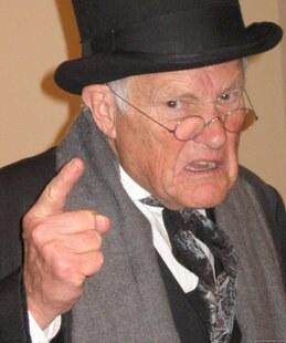 Angry Old Man Pointing meme template blank