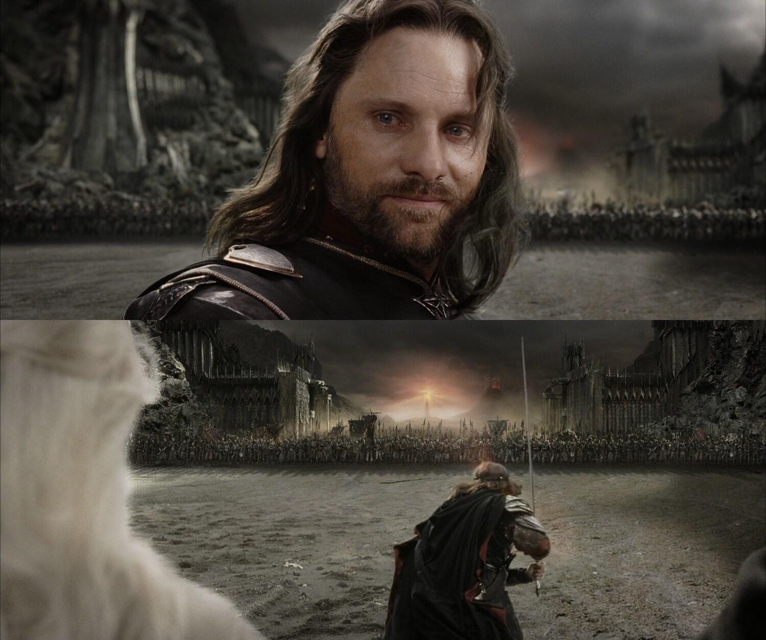 Aragorn Black Gate for Frodo meme template blank