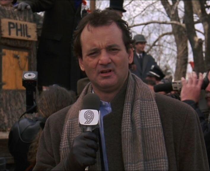Bill Murray Groundhog Day meme template blank