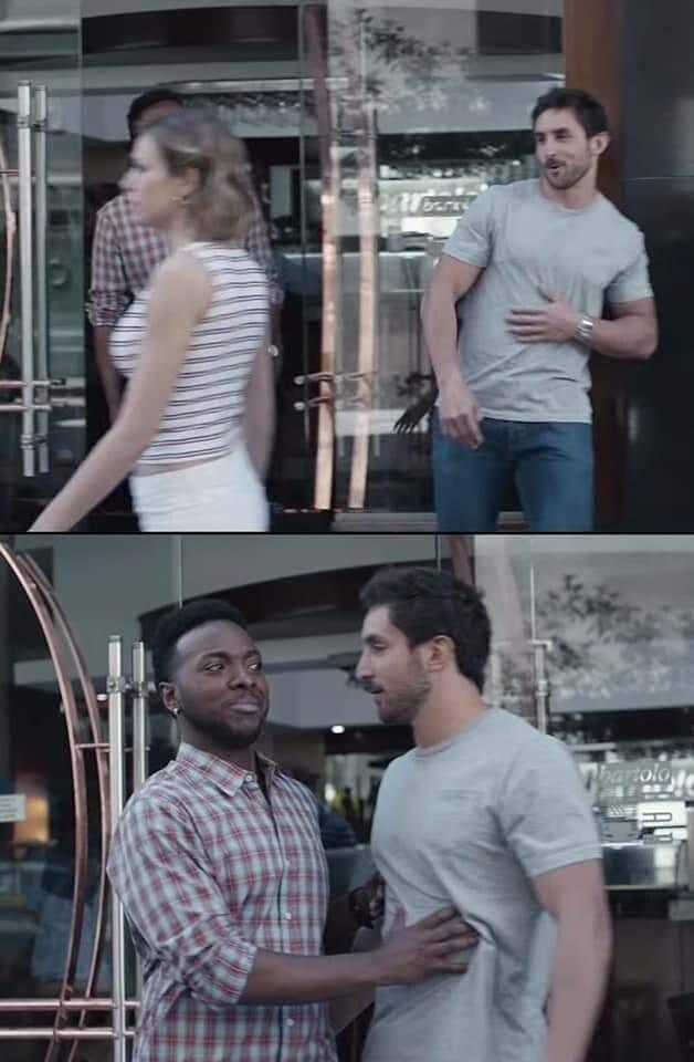 Black Guy Stopping meme template blank