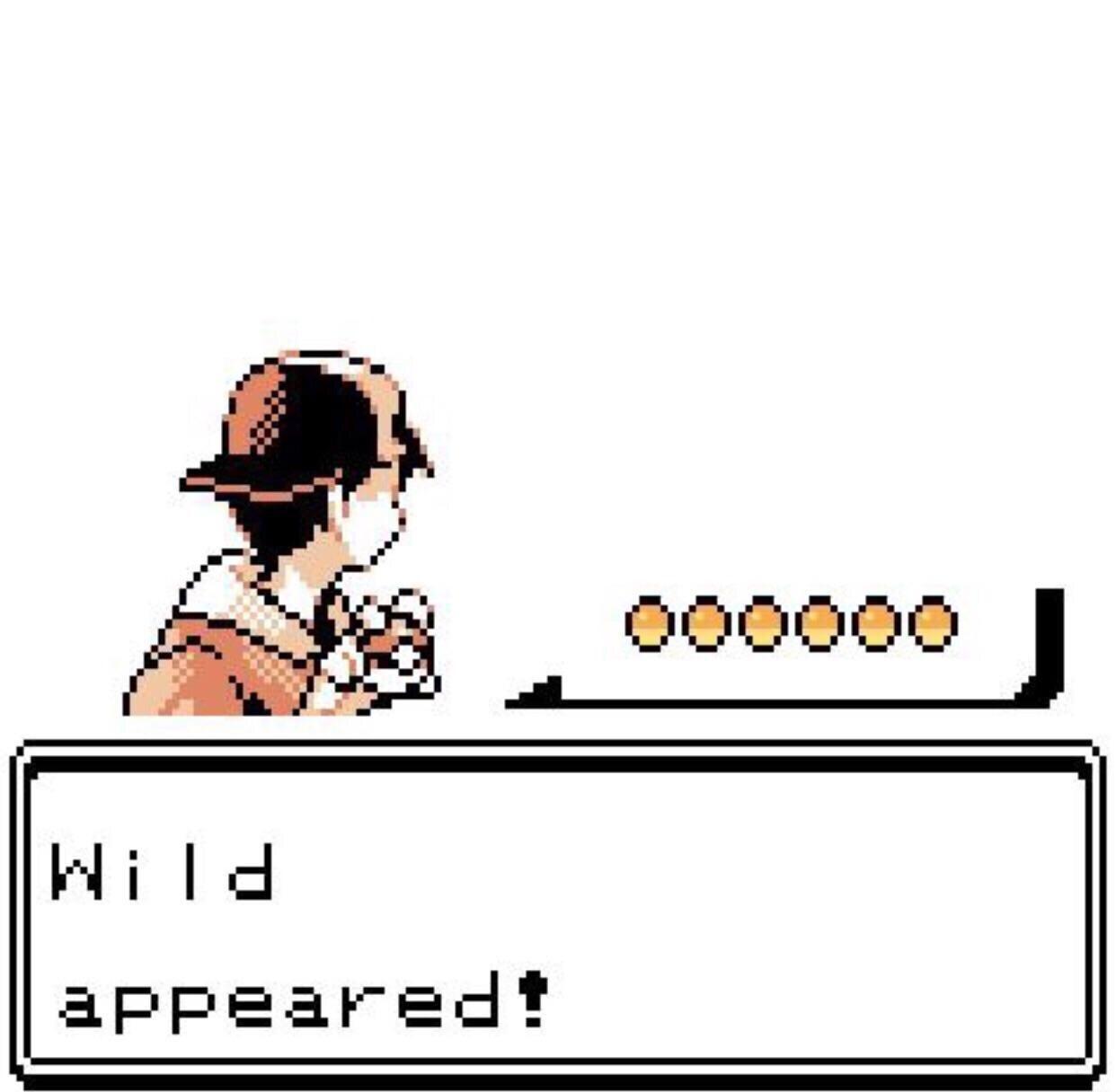 Blank Wild Pokemon Appears meme template blank