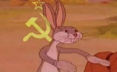 Bugs Bunny Communist meme template blank