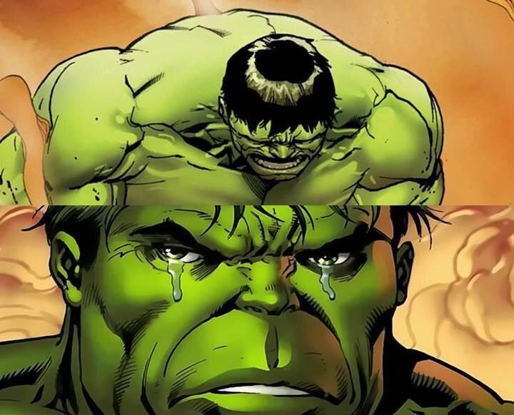 Crying Hulk meme template blank