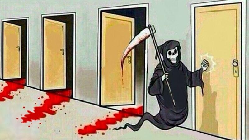 Death Knocking at the Door meme template blank