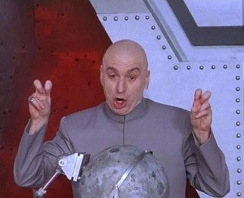 Dr Evil Laser meme template blank