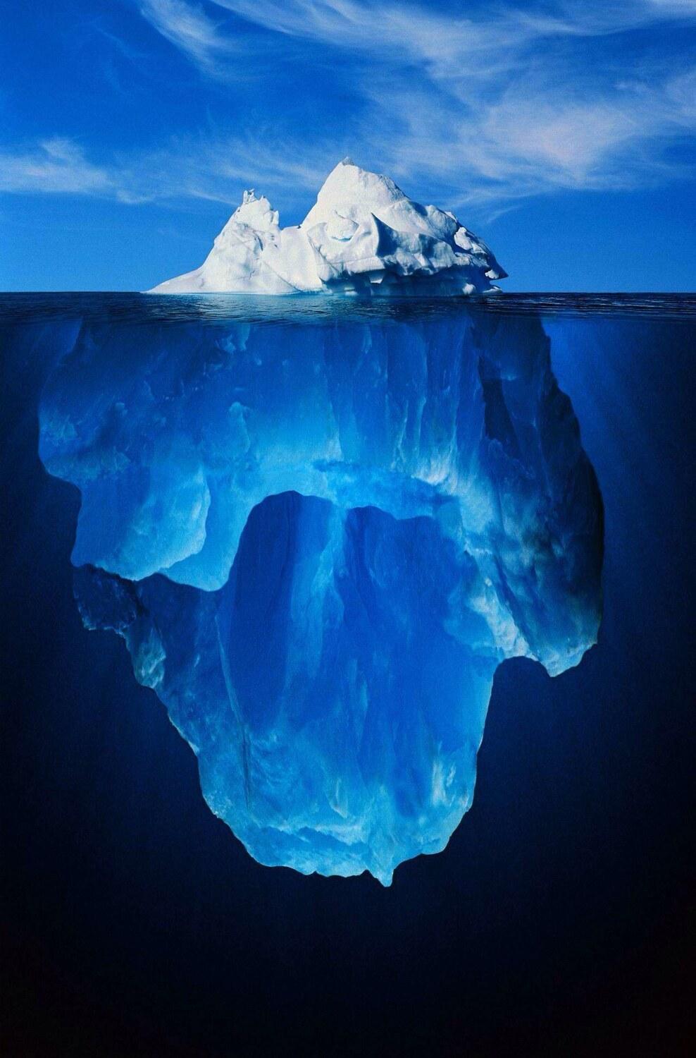 Iceberg meme template blank