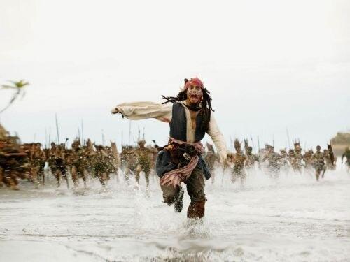 Jack Sparrow Being Chased meme template blank