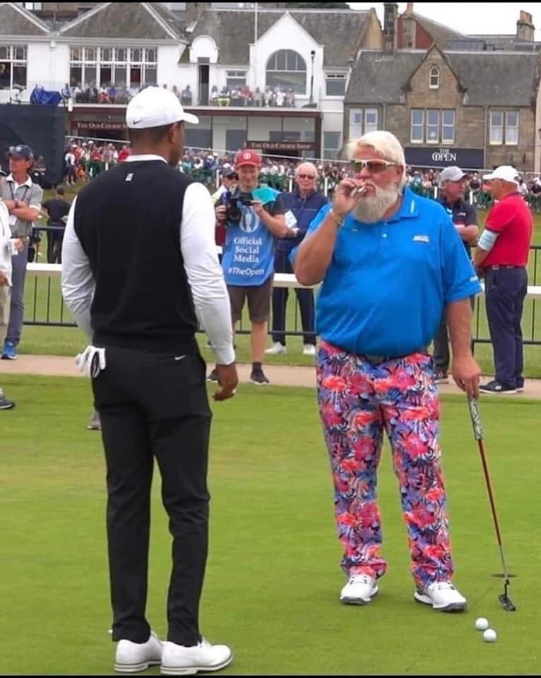 John Daly and Tiger Woods meme template blank