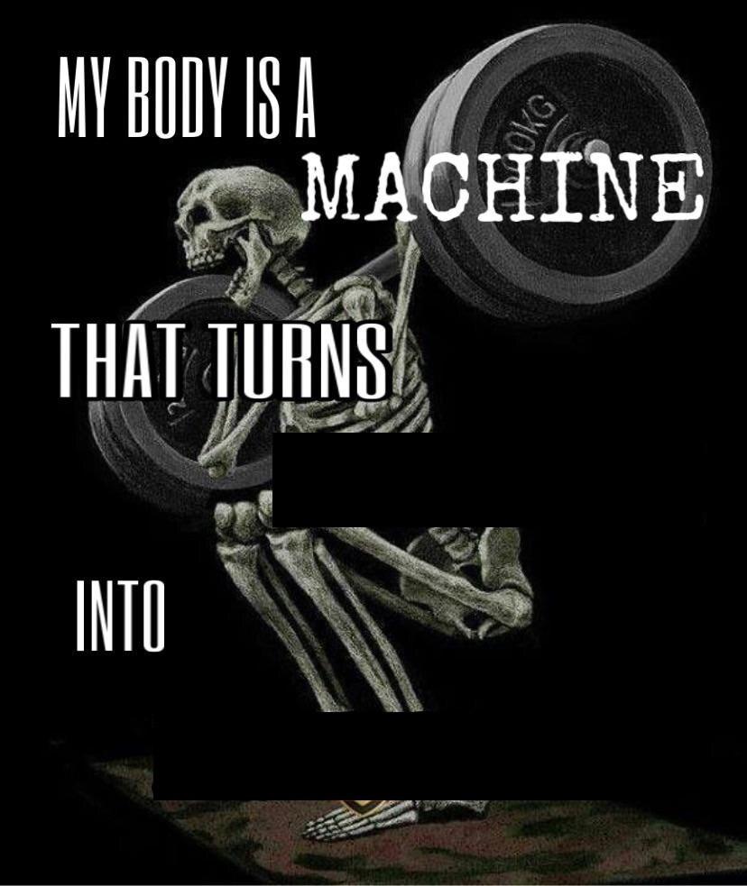 My body is a machine meme template blank