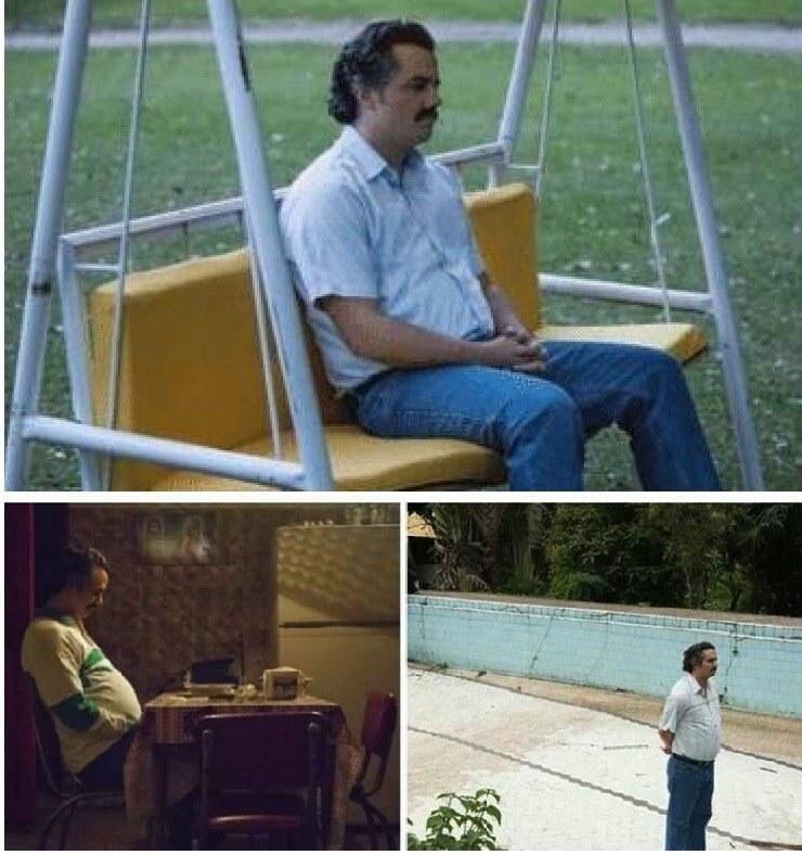 Narcos Waiting meme template blank