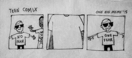 No Fear One Fear meme template blank
