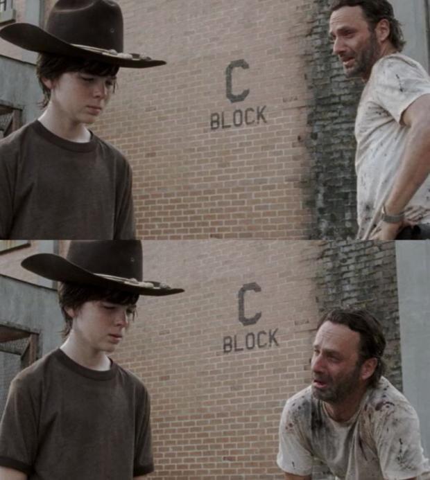 Rick and Carl meme template blank