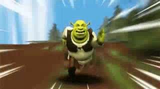 Shrek Running meme template blank