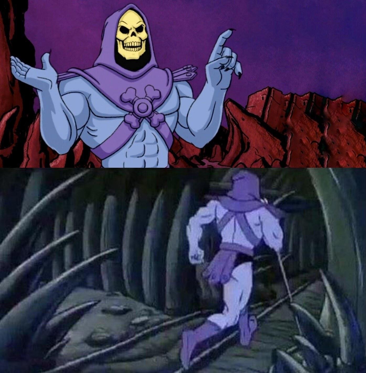 Skeletor Facts meme template blank