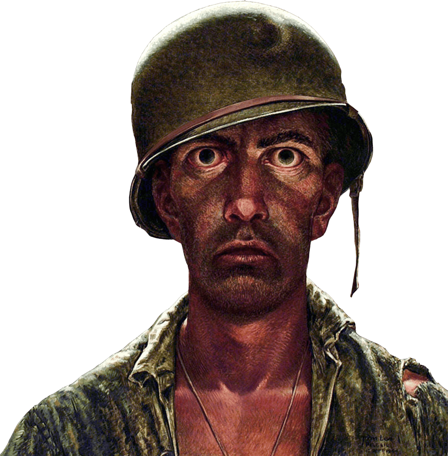 Thousand Yard Stare meme template blank