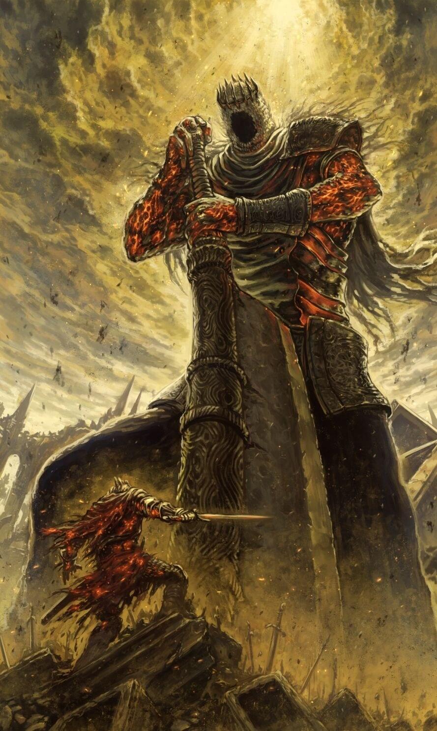 Yhorm Dark Souls meme template blank